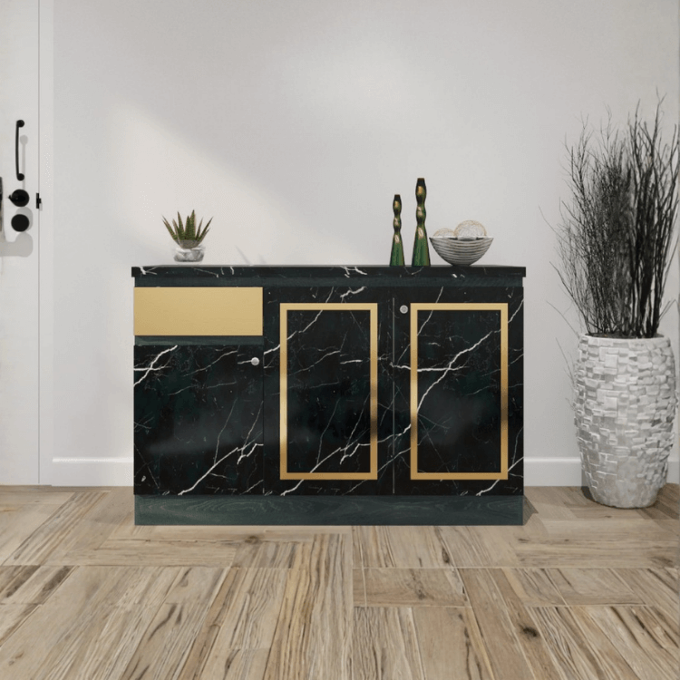 ตู้เตี้ย WISDOM DESIGN FURNITURE รุ่น GCS-121 120 ซม. สีแอชเกรย์/ดาร์คมาร์เบิ้ล_3